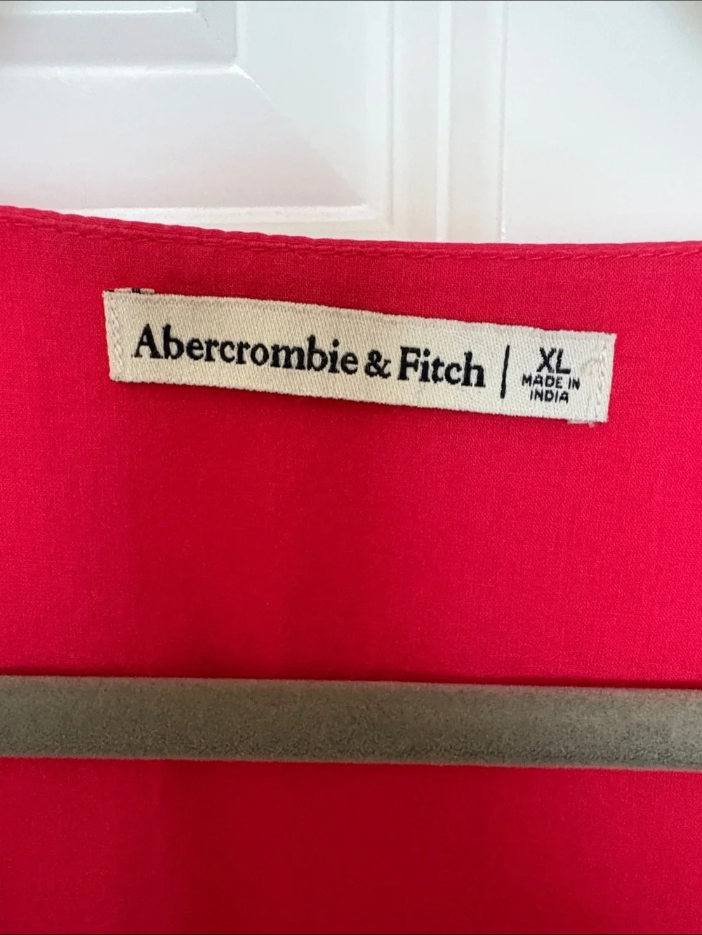 Abercrombie & Fitch Bright Pink Ruffle Sleeve Maxi Dress